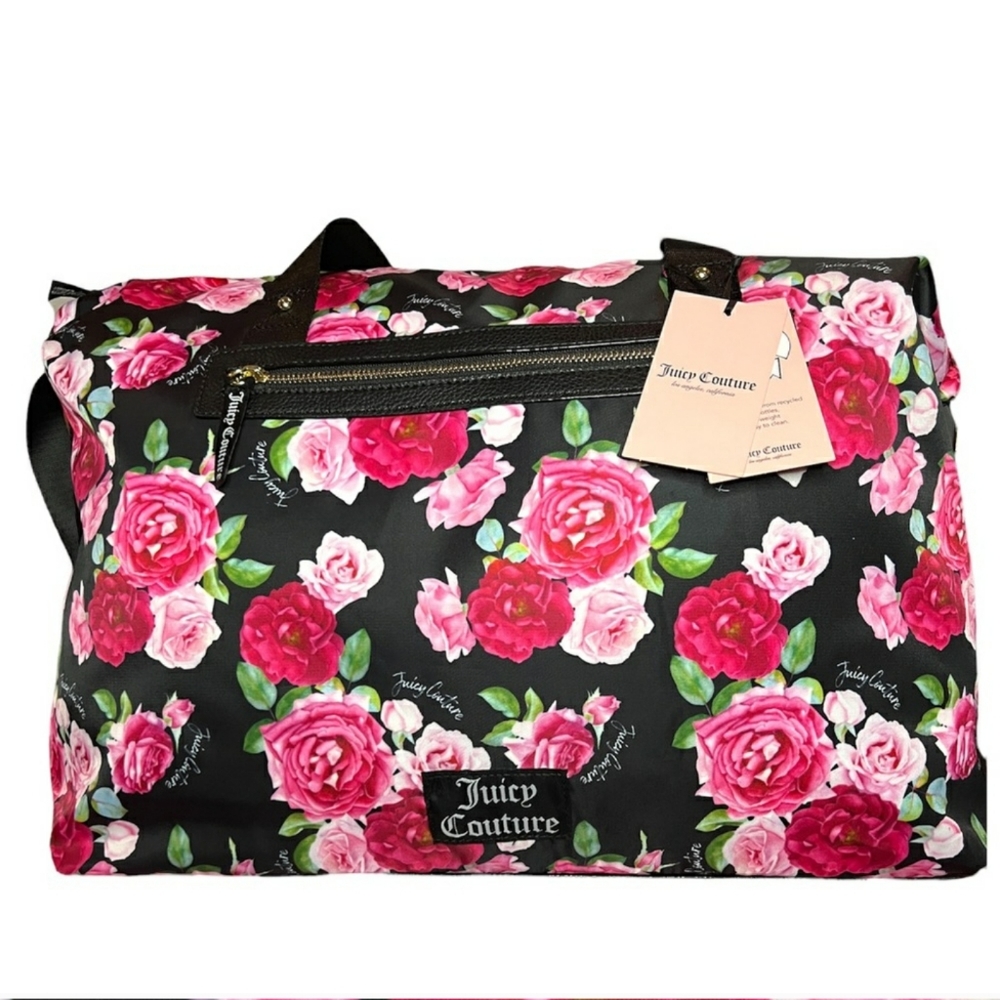 NWT JUICY COUTURE Overnighter Duffle & Backpack Convertible Bundle Travel Bag - Picture 8 of 17